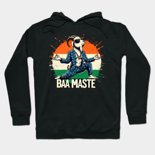 Baa Maste Namaste India Goat Yoga Funny Humor Sarcastic Pun Hoodie